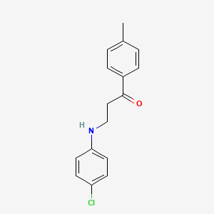molecular formula C16H16ClNO B2925661 3-(4-Chloroanilino)-1-(4-methylphenyl)-1-propanone CAS No. 882748-33-6
