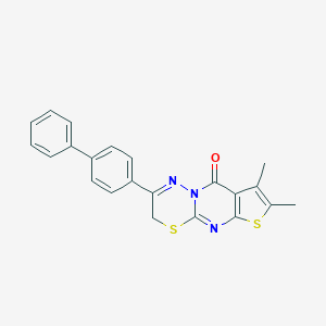 2-[1,1'-biphenyl]-4-yl-7,8-dimethyl-3H,9H-thieno[2',3':4,5]pyrimido[2,1-b][1,3,4]thiadiazin-9-one