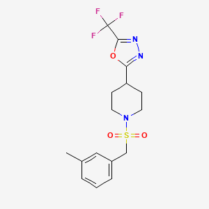 2-(1-((3-Methylbenzyl)sulfonyl)piperidin-4-yl)-5-(trifluoromethyl)-1,3,4-oxadiazole