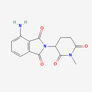 molecular formula C14H13N3O4 B2925672 4-Amino-2-(1-methyl-2,6-dioxopiperidin-3-yl)isoindoline-1,3-dione CAS No. 1352827-50-9
