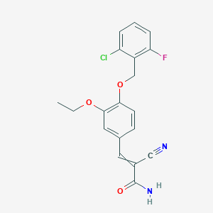 3-[4-[(2-Chloro-6-fluorophenyl)methoxy]-3-ethoxyphenyl]-2-cyanoprop-2-enamide