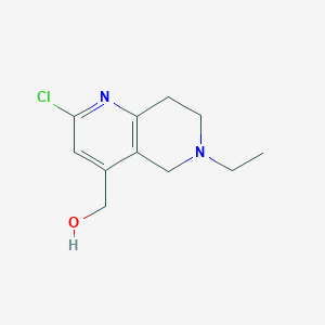 molecular formula C11H15ClN2O B2925681 (2-Chloro-6-ethyl-7,8-dihydro-5H-1,6-naphthyridin-4-yl)methanol CAS No. 2137796-84-8