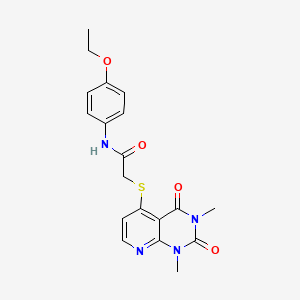 molecular formula C19H20N4O4S B2925683 2-(1,3-二甲基-2,4-二氧代吡啶并[2,3-d]嘧啶-5-基)硫代-N-(4-乙氧基苯基)乙酰胺 CAS No. 899748-56-2