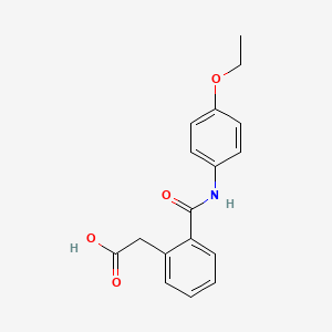 molecular formula C17H17NO4 B2925688 2-{2-[(4-Ethoxyphenyl)carbamoyl]phenyl}acetic acid CAS No. 937604-99-4