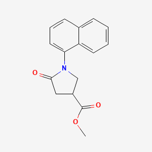 molecular formula C16H15NO3 B2925690 Methyl 1-(naphthalen-1-yl)-5-oxopyrrolidine-3-carboxylate CAS No. 910443-48-0