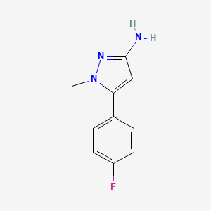 molecular formula C10H10FN3 B2925693 5-(4-fluorophenyl)-1-methyl-1H-pyrazol-3-amine CAS No. 120698-04-6