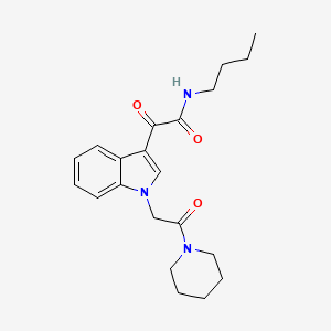 N-butyl-2-oxo-2-[1-(2-oxo-2-piperidin-1-ylethyl)indol-3-yl]acetamide