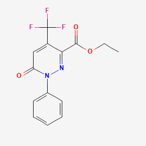 Ethyl 6-oxo-1-phenyl-4-(trifluoromethyl)-1,6-dihydro-3-pyridazinecarboxylate