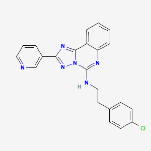 molecular formula C22H17ClN6 B2925717 N-[2-(4-chlorophenyl)ethyl]-2-pyridin-3-yl[1,2,4]triazolo[1,5-c]quinazolin-5-amine CAS No. 902909-33-5