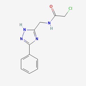 2-Chloro-N-[(3-phenyl-1H-1,2,4-triazol-5-yl)methyl]acetamide