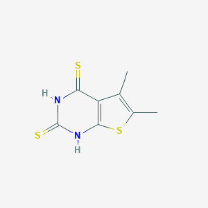 5,6-Dimethyl-2-sulfanylthieno[2,3-d]pyrimidin-4-yl hydrosulfide