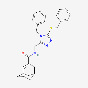 N-[(4-benzyl-5-benzylsulfanyl-1,2,4-triazol-3-yl)methyl]adamantane-1-carboxamide