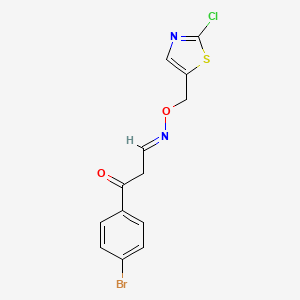 molecular formula C13H10BrClN2O2S B2925754 3-(4-bromophenyl)-3-oxopropanal O-[(2-chloro-1,3-thiazol-5-yl)methyl]oxime CAS No. 341967-57-5