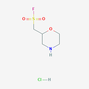 molecular formula C5H11ClFNO3S B2925762 (Morpholin-2-yl)methanesulfonyl fluoride hydrochloride CAS No. 1955514-30-3