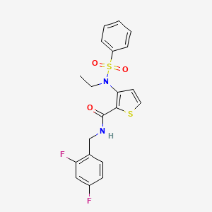 N-(2,4-difluorobenzyl)-3-(N-ethylphenylsulfonamido)thiophene-2-carboxamide