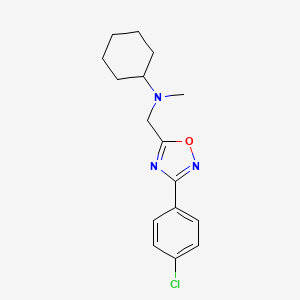 molecular formula C16H20ClN3O B2925772 N-{[3-(4-氯苯基)-1,2,4-恶二唑-5-基]甲基}-N-甲基环己胺 CAS No. 860784-31-2
