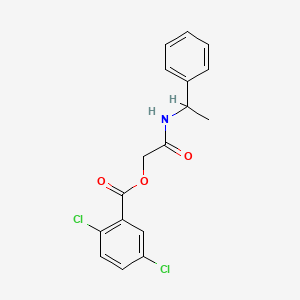 [(1-Phenylethyl)carbamoyl]methyl 2,5-dichlorobenzoate