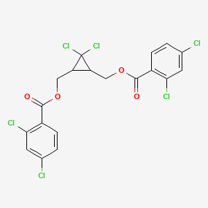 molecular formula C19H12Cl6O4 B2925797 [2,2-Dichloro-3-[(2,4-dichlorobenzoyl)oxymethyl]cyclopropyl]methyl 2,4-dichlorobenzoate CAS No. 301312-86-7
