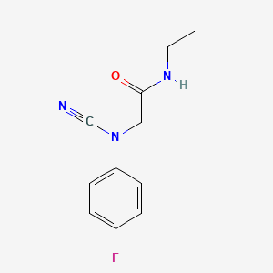 molecular formula C11H12FN3O B2925801 2-[cyano(4-fluorophenyl)amino]-N-ethylacetamide CAS No. 2094256-04-7