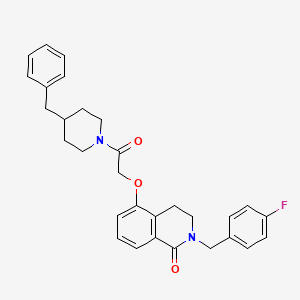 5-[2-(4-Benzylpiperidin-1-yl)-2-oxoethoxy]-2-[(4-fluorophenyl)methyl]-3,4-dihydroisoquinolin-1-one