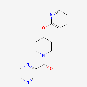 Pyrazin-2-yl(4-(pyridin-2-yloxy)piperidin-1-yl)methanone
