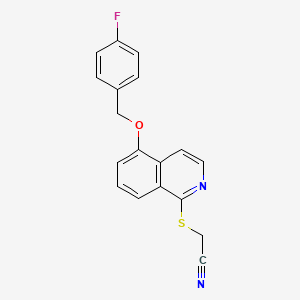 2-((5-((4-Fluorobenzyl)oxy)isoquinolin-1-yl)thio)acetonitrile