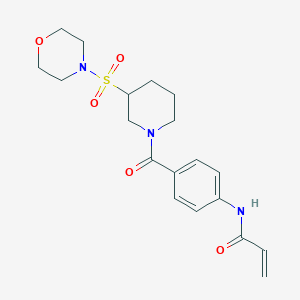 N-[4-(3-Morpholin-4-ylsulfonylpiperidine-1-carbonyl)phenyl]prop-2-enamide