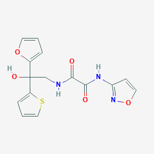 N1-(2-(furan-2-yl)-2-hydroxy-2-(thiophen-2-yl)ethyl)-N2-(isoxazol-3-yl)oxalamide