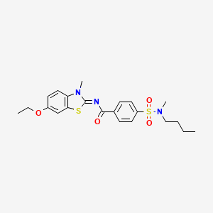 4-[butyl(methyl)sulfamoyl]-N-[(2E)-6-ethoxy-3-methyl-2,3-dihydro-1,3-benzothiazol-2-ylidene]benzamide