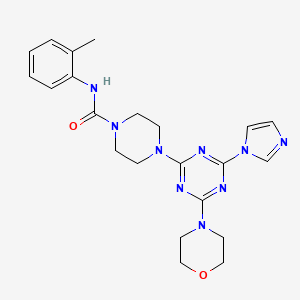 4-(4-(1H-imidazol-1-yl)-6-morpholino-1,3,5-triazin-2-yl)-N-(o-tolyl)piperazine-1-carboxamide