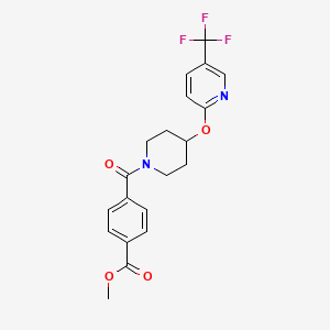 Methyl 4-(4-((5-(trifluoromethyl)pyridin-2-yl)oxy)piperidine-1-carbonyl)benzoate