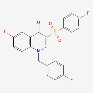 6-Fluoro-1-[(4-fluorophenyl)methyl]-3-(4-fluorophenyl)sulfonylquinolin-4-one