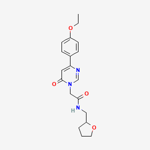 2-(4-(4-ethoxyphenyl)-6-oxopyrimidin-1(6H)-yl)-N-((tetrahydrofuran-2-yl)methyl)acetamide