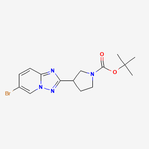 molecular formula C15H19BrN4O2 B2925867 Tert-butyl 3-(6-bromo-[1,2,4]triazolo[1,5-a]pyridin-2-yl)pyrrolidine-1-carboxylate CAS No. 2177264-17-2