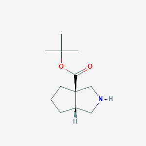 molecular formula C12H21NO2 B2925868 Rac-tert-butyl (3aR,6aR)-octahydrocyclopenta[c]pyrrole-3a-carboxylate CAS No. 2089245-46-3