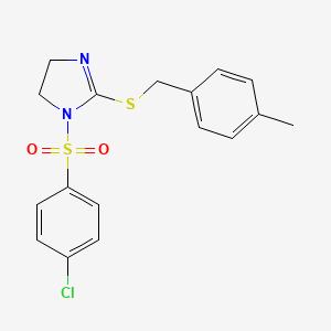 1-(4-Chlorophenyl)sulfonyl-2-[(4-methylphenyl)methylsulfanyl]-4,5-dihydroimidazole