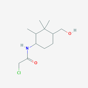 molecular formula C12H22ClNO2 B2925872 2-Chloro-N-[4-(hydroxymethyl)-2,3,3-trimethylcyclohexyl]acetamide CAS No. 2411196-02-4