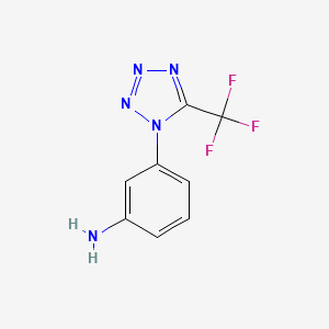 molecular formula C8H6F3N5 B2925877 3-[5-(三氟甲基)-1H-1,2,3,4-四唑-1-基]苯胺 CAS No. 1365942-66-0