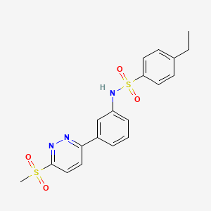 4-ethyl-N-[3-(6-methylsulfonylpyridazin-3-yl)phenyl]benzenesulfonamide