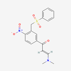 3-(Dimethylamino)-1-(4-nitro-3-((phenylsulfonyl)methyl)phenyl)-2-propen-1-one