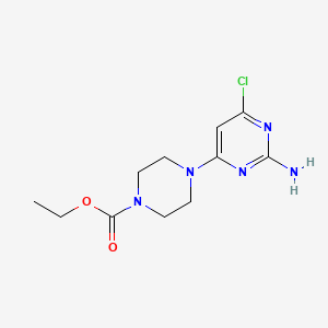 molecular formula C11H16ClN5O2 B2925882 Ethyl 4-(2-amino-6-chloropyrimidin-4-yl)piperazine-1-carboxylate CAS No. 860650-69-7