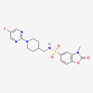 N-((1-(5-fluoropyrimidin-2-yl)piperidin-4-yl)methyl)-3-methyl-2-oxo-2,3-dihydrobenzo[d]oxazole-5-sulfonamide