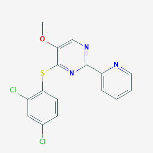 4-((2,4-Dichlorophenyl)sulfanyl)-5-methoxy-2-(2-pyridinyl)pyrimidine