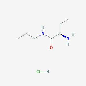molecular formula C7H17ClN2O B2925891 (2R)-2-Amino-N-propylbutanamide;hydrochloride CAS No. 2305202-70-2