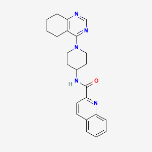 molecular formula C23H25N5O B2925892 N-(1-(5,6,7,8-tetrahydroquinazolin-4-yl)piperidin-4-yl)quinoline-2-carboxamide CAS No. 1903685-69-7