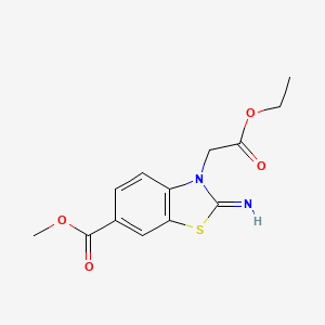 molecular formula C13H14N2O4S B2925895 3-(2-乙氧基-2-氧代乙基)-2-亚氨基-2,3-二氢苯并[d]噻唑-6-羧酸甲酯 CAS No. 1286722-61-9