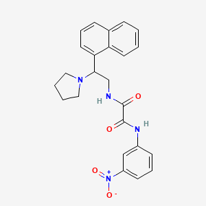 molecular formula C24H24N4O4 B2925905 N1-(2-(naphthalen-1-yl)-2-(pyrrolidin-1-yl)ethyl)-N2-(3-nitrophenyl)oxalamide CAS No. 941996-62-9