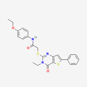 6-ethyl-N-(3-morpholin-4-ylpropyl)-1-phenyl-3-(2-thienyl)-1,6-dihydropyrrolo[2,3-c]pyrazole-5-carboxamide