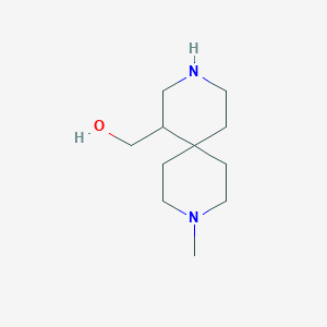 molecular formula C11H22N2O B2925907 (9-甲基-3,9-二氮杂螺[5.5]十一烷-1-基)甲醇 CAS No. 2241129-09-7