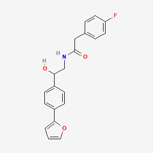 2-(4-fluorophenyl)-N-{2-[4-(furan-2-yl)phenyl]-2-hydroxyethyl}acetamide